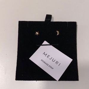 Mejuri star and moon 14k gold stud